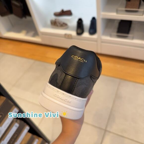 NEW Coach men's High Line Sneaker Signature Print Camo / Black CZ556 us 8.5 - Picture 4 of 5